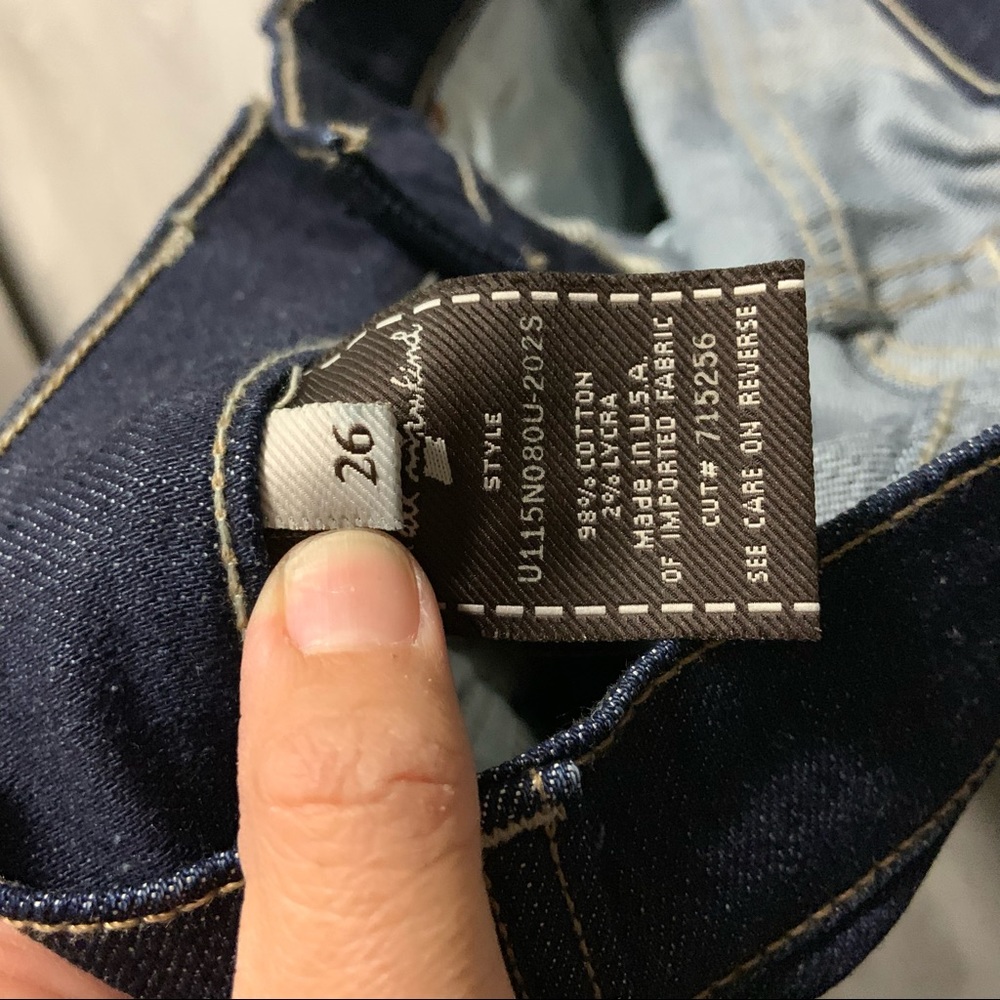 SOLD 7FAM Dojo Mercer Dark Wash Flare Jeans 26x34 - Picture 8 of 8